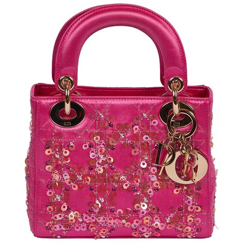 mini lady Dior bag pink